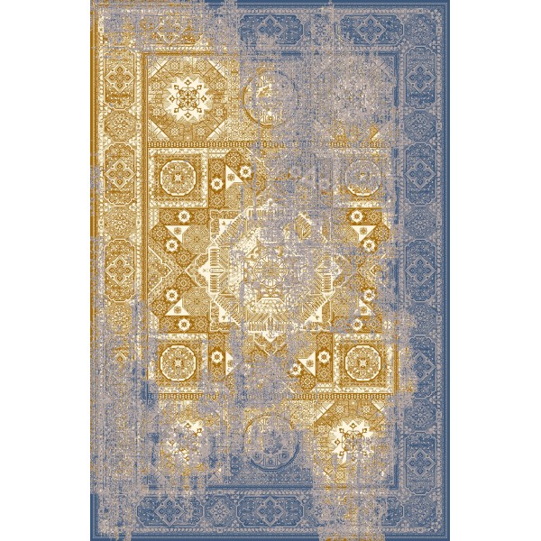 Sárga és kék Liavotti gyapjúszőnyeg - 1
