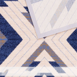 Halioka gyapjú szőnyeg kék formákkal - 3